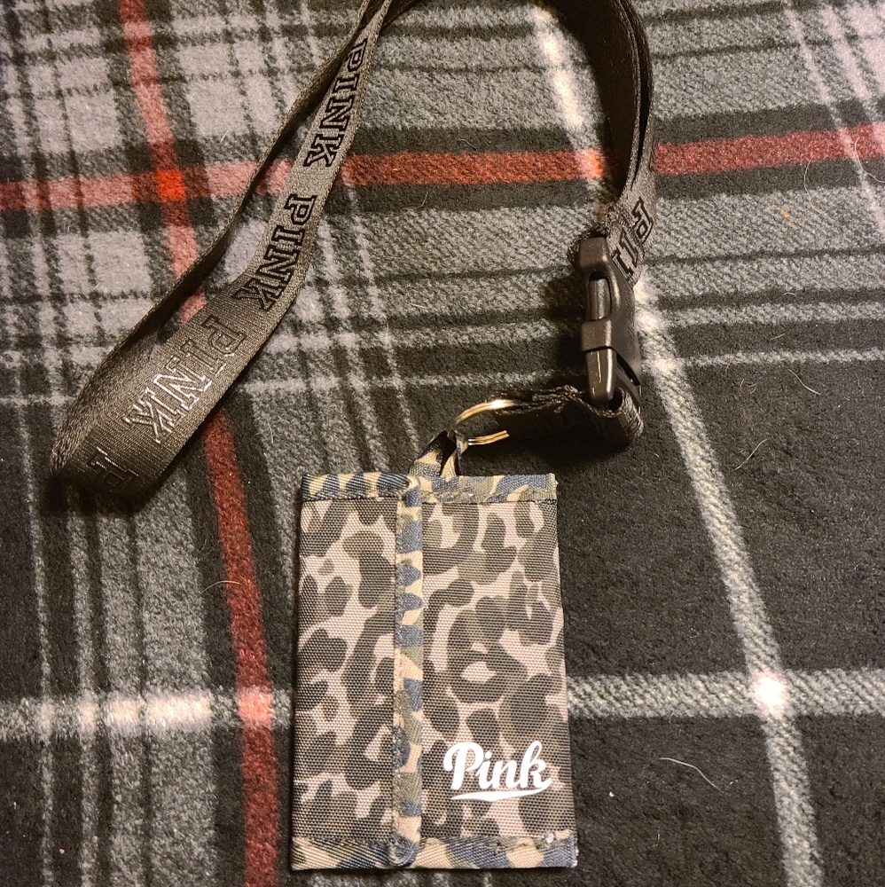 Pink I.D lanyard